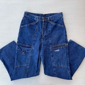 Montana | Vintage 90s Dark-Wash High-Rise Ankle Cargo Jeans